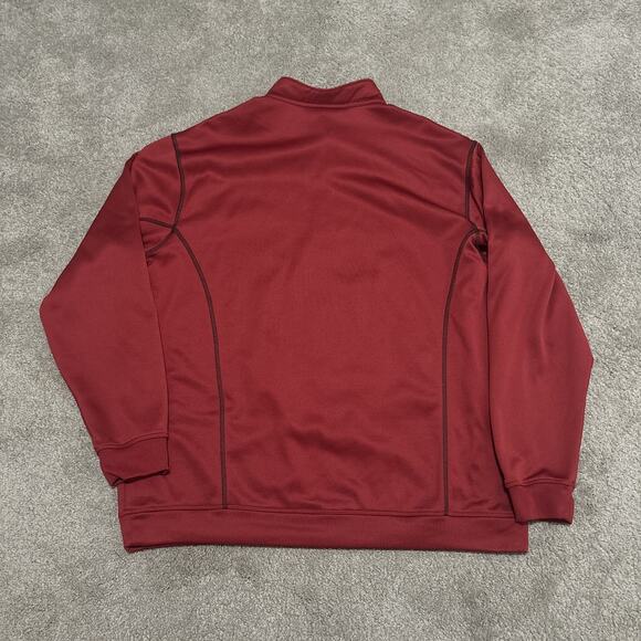Nike Golf Sweater Size XL Red Fleece Fit Pullover 1/4 Zip Mock Neck Swoosh - Picture 5 of 6